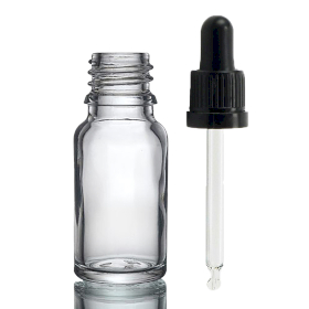 192x 10ml Heldere Glazen Druppelfles met Transparante T/E Pipet