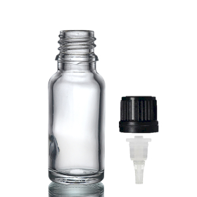 156x 15ml Heldere Glazen Druppelfles met Druppeldop