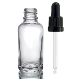 110x 30ml Heldere Glazen Druppelfles met Transparante T/E Pipet