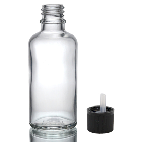 168x 100ml Heldere Glazen Druppelfles met Kindveilige Druppeldop