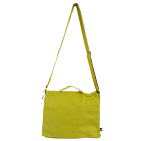 Katoenen Canvas Laptop Messenger Bag - Mosterd