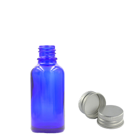 255x 5ml Blauwe Glazen Druppelfles met Aluminium Dop