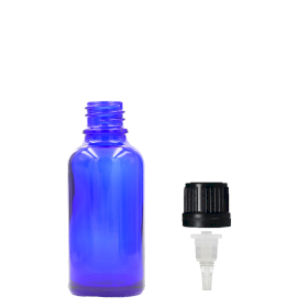 255x 5ml Blauwe Glazen Druppelfles met Druppeldop