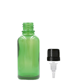 192x 10ml Groene Glazen Druppelfles met Druppeldop