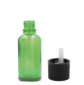156x 15ml Groene Glazen Druppelfles met Kindveilig Druppeldop