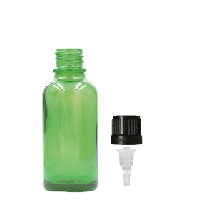 156x 15ml Groene Glazen Druppelfles met Druppeldop