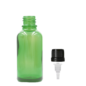 110x 30ml Groene Glazen Druppelfles met Druppeldop
