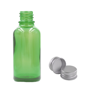 88x 50ml Groene Glazen Druppelfles met Aluminium Dop