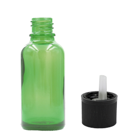 88x 50ml Groene Glazen Druppelfles met Kindveilig Druppeldop