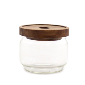 Cottage Bamboe Glazen Pot - 7cm