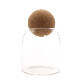 Cottage Kurkballetje Glazen Pot - Helder - 10cm
