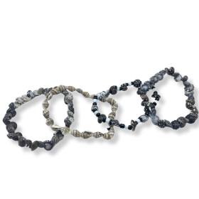 12x Handgemaakte Vriendschapsarmbanden - Kleine Beste Strand Schelpen (assortiment)