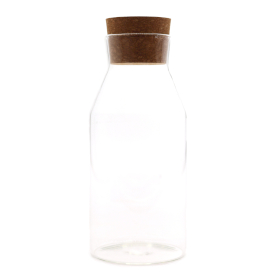 Cottage Kurk Glazen Pot - Helder - 20cm