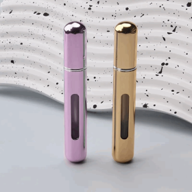 12x Mini Parfum Navulbare Spray 8ml - Glanzend (gemengde kleuren)