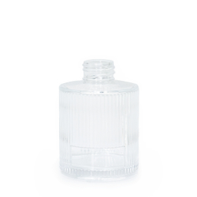 6x 150 ml Geribbelde Ronde Reed Diffuser Fles (28 mm Hals) - Helder