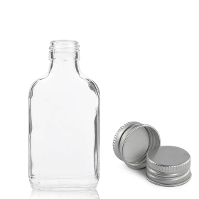 120x 100ml Doorzichtige Glazen Fles met Aluminium Dop