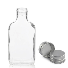 80x 250ml Doorzichtige Glazen Fles met Aluminium Dop