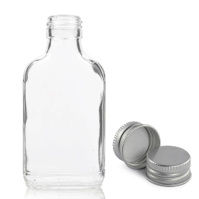 80x 350ml Doorzichtige Glazen Fles met Aluminium Dop