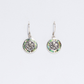Schelp & Zilveren Oorbellen – Frangipani – Abalone