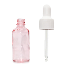 160x 10ml Roze Roze Glazen Pipetfles met Witte Pipet