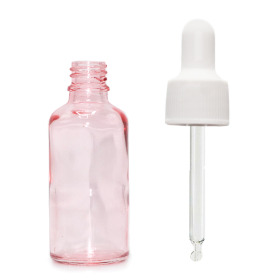 330x 30ml Roze Roze Glazen Pipetfles met Witte Pipet