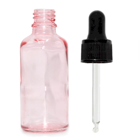 168x 100ml Roze Roze Glazen Pipetfles met Zwarte Pipet