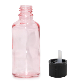 168x 100ml Roze Roze Glazen Pipetfles met Kindveilig Pipetdop