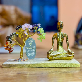 Yogatuin Edelsteen - Mudra - Zeven Chakra Gekantelde Boom - 100 steentjes