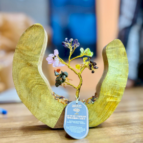 Boomtuin Edelsteen - Mango Open Ring - Zeven Chakra - 60 steentjes
