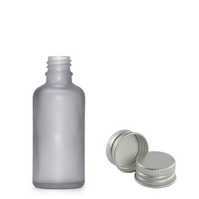 10ml Mat Grijze Glazen Druppelfles met Aluminium Dop