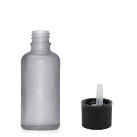 330x 30ml Mat Grijze Glazen Druppelfles met Kindveilige Druppeldop