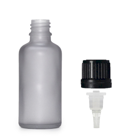 264x 50ml Mat Grijze Glazen Druppelfles met Druppeldop