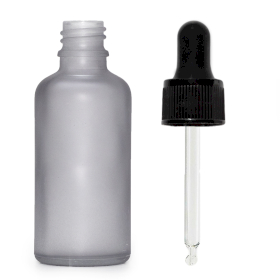 168x 100ml Mat Grijze Glazen Druppelfles met Zwarte Pipet