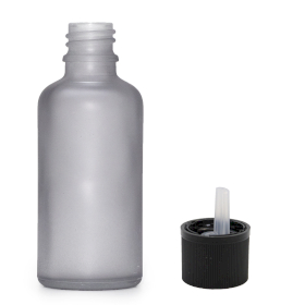 168x 100ml Mat Grijze Glazen Druppelfles met Kindveilige Druppeldop