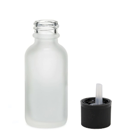 264x 50ml Mat Witte Glazen Druppelfles met Kindveilige Druppeldop