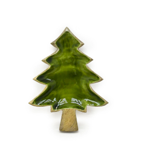 2x Lost in the Forrest - Emaille Boom Houten Kom - 25x19cm