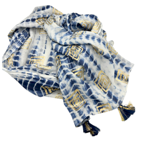 Pario - Blauwe Tie Dye & Blokprint