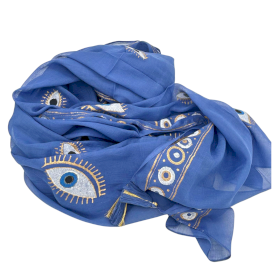 Pario - Rijk Blauw & Goud Handgeschilderd Oog van Fatima Design