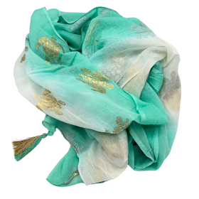 Pario - Wit & Turquoise Goud Schildpaddendesign