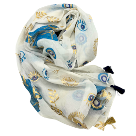 Pario - Wit, Blauw & Goud Oog van Fatima Design