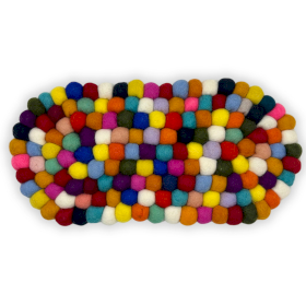 Felt Ball Ovale Middenmat - 38x18cm Multikleur