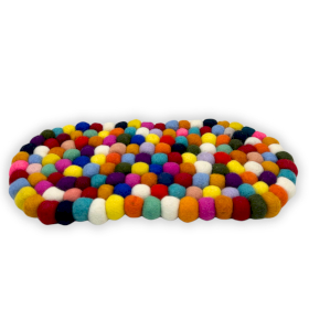Felt Ball Ovale Middenmat - 38x18cm Multikleur