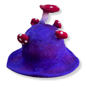 Felted Paddenstoelenhoed - Zeer Violet