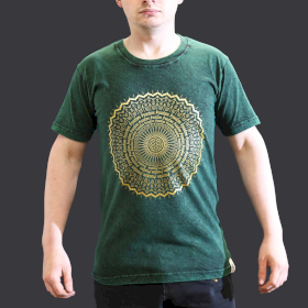 Kleine Steen Gewassen T-shirt - Mandala - Groen