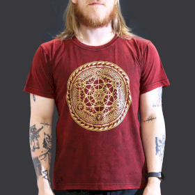 Grote Steen Gewassen T-shirt - Chakra - Kastanjebruin
