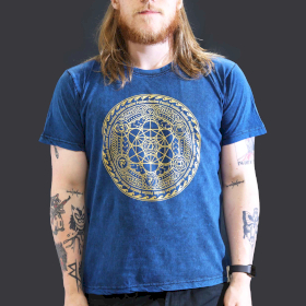 Grote Steen Gewassen T-shirt - Chakra - Blauw
