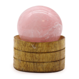 Edelsteen Kristallen Bol 40mm - Rozenkwarts met Standaard