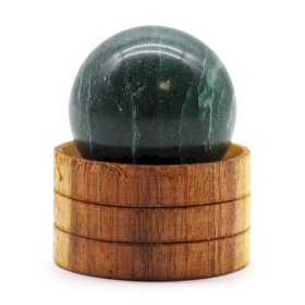 Edelsteen Kristallen Bol 40mm - Indiase Jade met Standaard