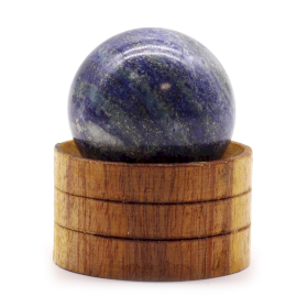 Edelsteen Kristallen Bol 40mm - Afghaanse Lapis met Standaard