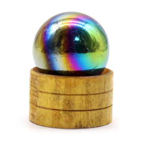 Edelsteen Kristallen Bol 40mm - Amethist Aura met Standaard
